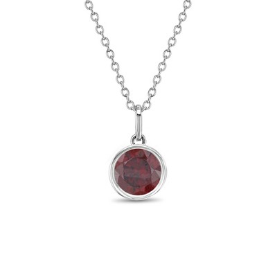 Girls' Birthstone Cubic Zirconia Sterling Silver Necklace - In Season Jewelry