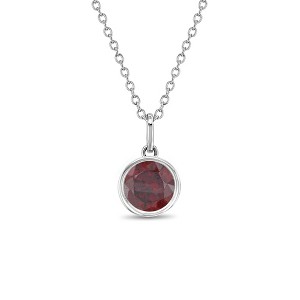 Girls' Birthstone Cubic Zirconia Sterling Silver Necklace - In Season Jewelry - 1 of 4
