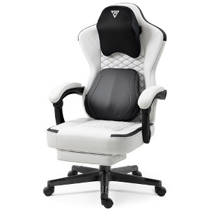 QingMoon Office Chair with Heated Massage Lumbar Support, Ergonomic Gaming Chair, Suede Fabric Desk Chair, High Back Computer Chair for Home Office - 1 of 4
