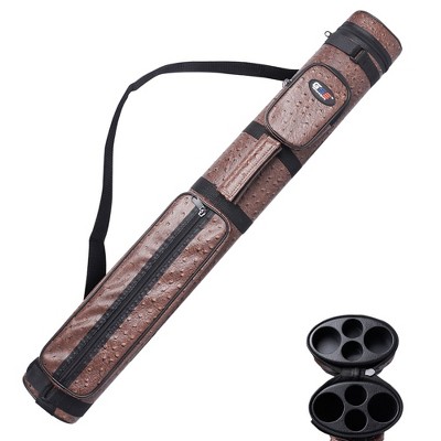 GSE 2x2 Oval Billiard Pool Cue Stick Carrying Case, Holds 2 Butts and 2 Shafts Pool Cue Sticks
