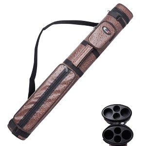 GSE 2x2 Oval Billiard Pool Cue Stick Carrying Case, Holds 2 Butts and 2 Shafts Pool Cue Sticks - 1 of 4