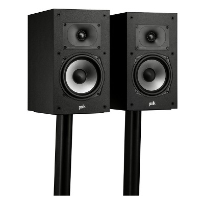 Polk Black MDF 2-Way Bookshelf Speakers with Dolby Atmos