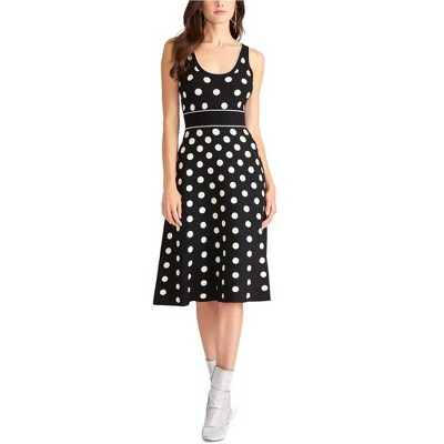Rachel Roy Womens Polka Dot A-line Dress