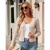 Plus Size Cardigan Cropped Rib Sweater Cardigan Wavy Placket V Neck Cardigan Front Button Down Sweater Cardigan XL-5X - 4 of 4