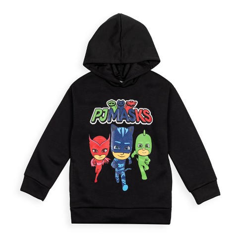 PJ Masks Catboy Owlette Gekko Toddler Boys Fleece Pullover Hoodie Black 2T