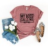 Simply Sage Market Women's My Boss Calls Me Mom Short Sleeve Graphic Tee - 3 of 3