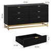 Dresser for Bedroom,Dresser Organizer, 6 Drawer Dresser with Golden Metal Handle and Legs, Modern Chest of Drawers, Dressers with Drawers - 3 of 4