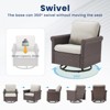 Buenhomino 5-Piece Outdoor Lounge Set with Sofa, Swivel Chairs, Ottomans & Coffee Table, All-Weather Wicker & Olefin Cushions - 4 of 4