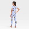 Girls' Disney Princess 3pc Pajama Set - Blue - 2 of 4
