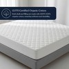 Delara 100% Organic Cotton Quilted Mattress Pad, GOTS Certified, 400 TC, Plush 0.25" Padding, Deep Pocket up to 18" - 2 of 4