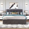Queen Size Upholstered Platform Bed with 2 Drawers and 1 Twin XL Trundle - 2 of 4