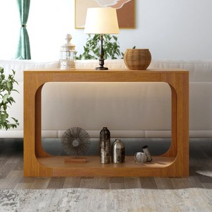 Galano Console Table with Two-Tier Open Shelf 47" W x 15.6" D x 30" H - 1 of 4