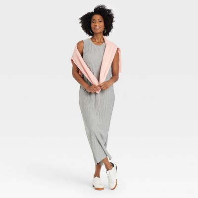 Women's Sleeveless Plisse Knit Dress - A New Day™