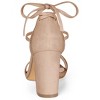 Allegra K Women's Tie-Up Strappy Chunky High Heels Sandal - 3 of 4