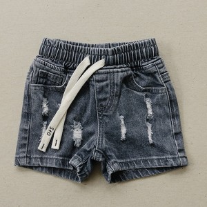 Kids Jay Distressed Denim Shorts - Olive + Scout - 1 of 4