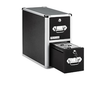 Vaultz Two-Drawer CD File Cabinet, Holds 330 Folders or 120 Slim/60 Standard Cases, Black - 1 of 1