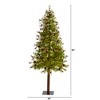 Nearly Natural 7-ft Wyoming Alpine Artificial Christmas Tree with 200 Clear (Multifunction) LED Lights and Pine Cones on Natural Trunk - 2 of 4