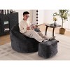 Lyngins Chenille Bean Bag Chairs for Kids and Adults,Comfy Lazy Chairs with Plush Foam and Footrest for Living Room - 2 of 4