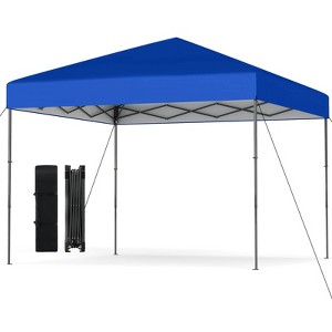 Costway 10 X 10 FT Pop up Canopy Tent with Portable Carrying Bag 8 Stakes 4 Wind Ropes Pink/Yellow/Beige/White/Gray/Navy - 1 of 4