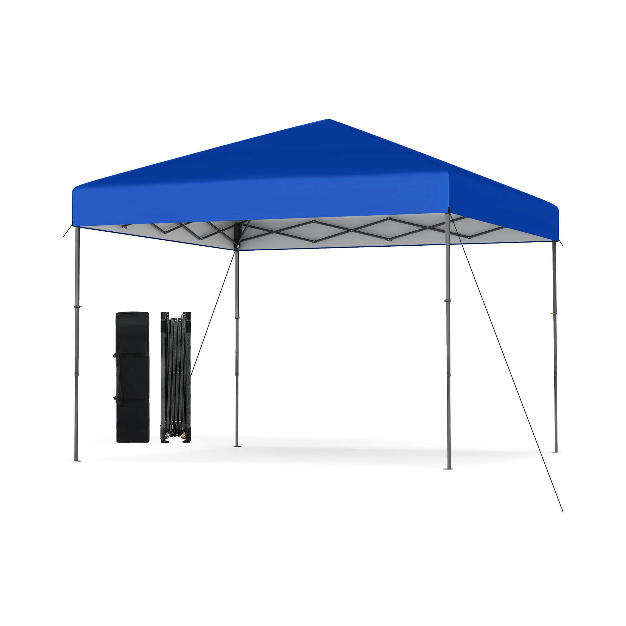 Costway 10 X 10 FT Pop up Canopy Tent with Portable Carrying Bag 8 Stakes 4 Wind Ropes