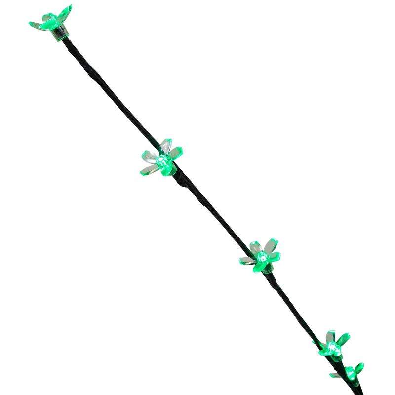 Northlight Set of 3 Pre-Lit Cherry Blossom Artificial Tree Branches, 72 Green LED Lights, 5 of 10
