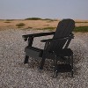 Dracelo 2-piece Adirondack Side Table, 2-tier outdoor side table with storage shelf - 2 of 4