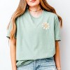 S.W.Smiley Blooming Daisies - Women's Short Sleeve Graphic T-Shirt - 2 of 4