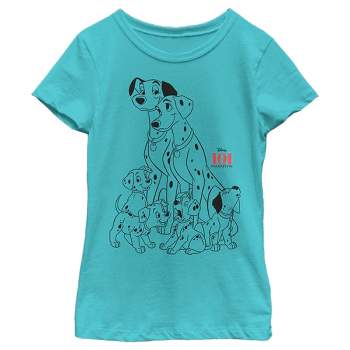 License Disney Women's 101 Dalmatians T-Shirt, Size: Large, Blue