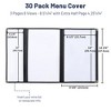 WeChef 30 Pcs Menu Covers 8.5x14" 3 Page 6 View & 4.25x14" Half Page Wine List - 2 of 4