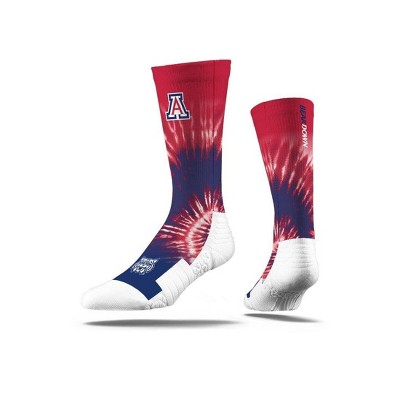 NCAA Arizona Wildcats Tie-Dye Adult Crew Socks - M/L