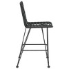 vidaXL Bar Stools 2 pcs Black 17.7 in.x22 in.x40.7 in. PE Rattan and Steel - 4 of 4