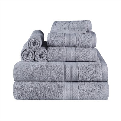 4 Piece Bath Towel Set, Rayon From Bamboo And Cotton, Plush And Thick,  Solid Terry Towels With Dobby Border, White - Blue Nile Mills : Target