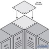 Salsbury Industries Corner Flat Top Filler Size: 1" H x 12" W x 12" D, Color: Gray - 3 of 3