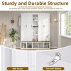 APRILSOUL 62.9"W Farmhouse 4-in-1 Hall Tree - 6 Hooks, Wood Grain Bench, Shoe Cabinet - 4 of 4