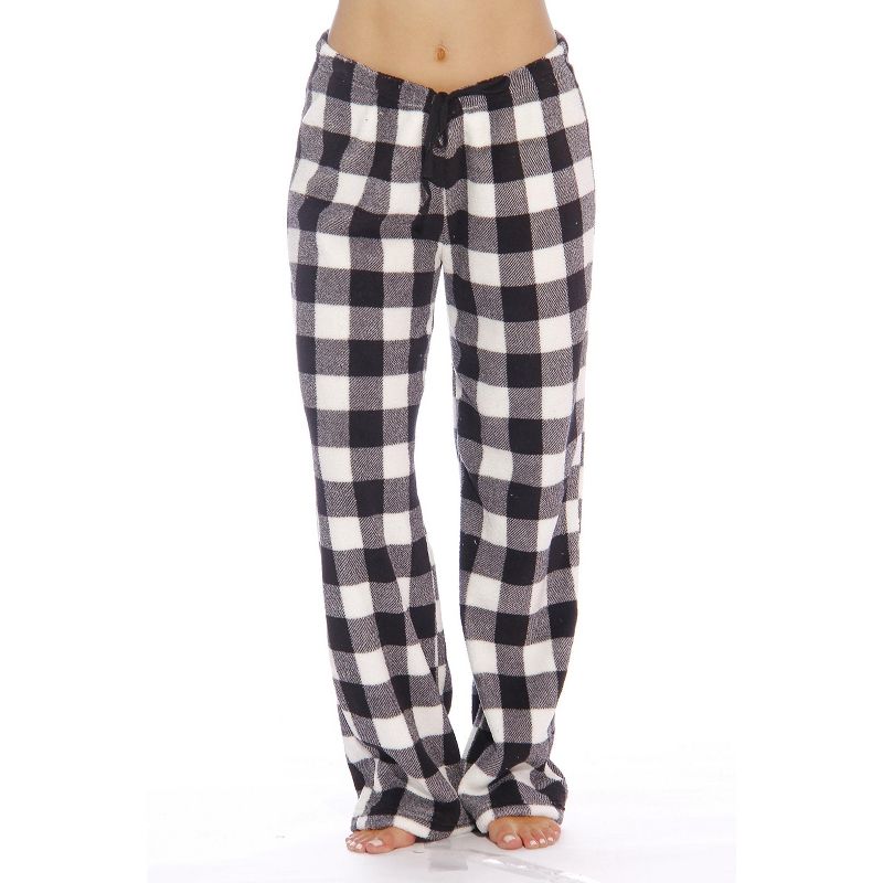 Just Love Women's Plush Pajama Pants - Soft and Cozy Sleepwear Fleece Lounge PJs - Buffalo Check, 1 of 3