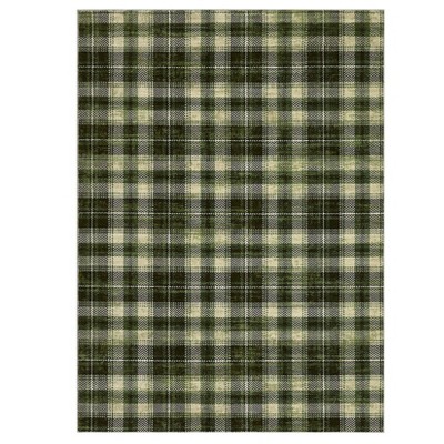 Washable Rug Modern Plaid Rug Non Slip Non Shedding Rug Low Pile Rugs Foldable Indoor Carpet for Living Room Bedroom Study Room Guest Room Playroom