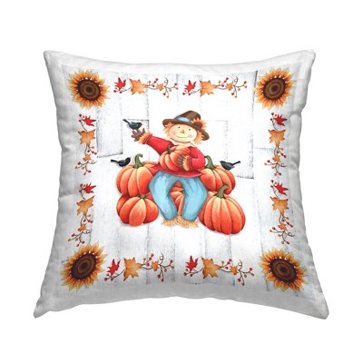 Stupell Industries Happy Scarecrow Pumpkin Harvest