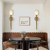 CityFurn 1-Light Modern Gold Wall Sconce with Alabaster Shade (Set of 2) - 3 of 4