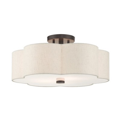 Livex Lighting Solstice 3 - Light Semi-Flush Mount in  English Bronze