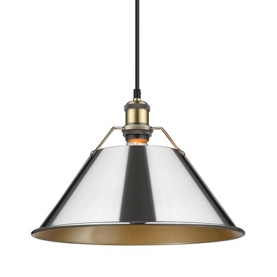 Matte Black Glass Transitional Pendant Light