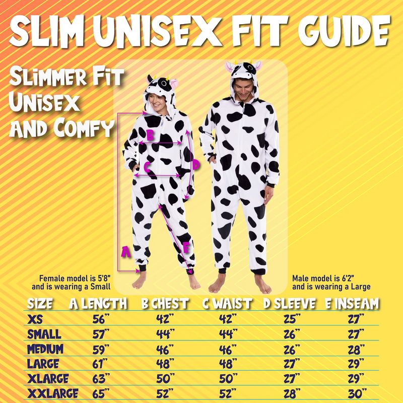 FUNZIEZ! - Cow Slim Fit Adult Unisex Novelty Union Suit Costume for Halloween, 4 of 8