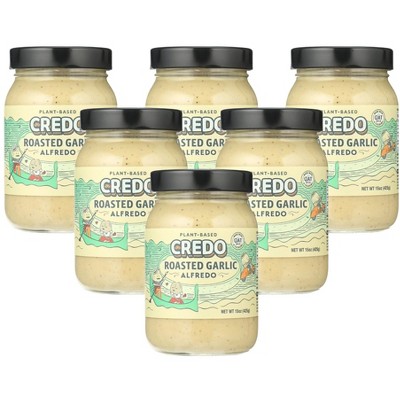 Credo Foods Roasted Garlic Alfredo Sauce - Case of 6/15 fz