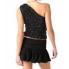 Women's Mia One Shoulder Sequin - OLIVACEOUS - 3 of 4