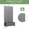 47" H×47"W Dovelina Gray Metal Planter Box with Trellis Privacy Screen for Patio - 3 of 4