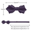 Elerevyo Men's Pre-tied Pointed Satin Solid Formal Wedding Bow Ties - 3 of 4