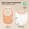 KeaBabies 8pk Organic Baby Bibs for Boy, Baby Drool Bib for Baby Boys and Girls, Newborn Teething Bibs - 3 of 4