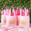 Blue Panda 24 Pack Princess-Themed Party Favor Bags for Girls, Pink Canvas Gift Bags for Birthday (6.5 x 7 x 2 in) - 4 of 4