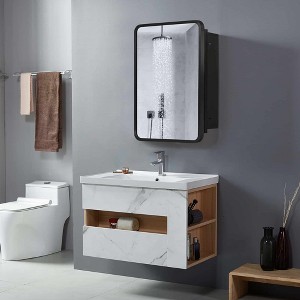 Lirago Bathroom Vanities Medicine Cabinet Mirror 24*16 Black - 1 of 4