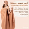 Comfy Cubs Muslin Adult Hooded Towel - Large, Absorbent Hooded Bath Towels for Adults, Stylish Towel with Hood - 4 of 4