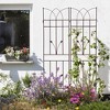 4 Pack Metal Garden Trellis 71" x 17.7" Rustproof Trellis for Climbing Plants Outdoor Flower Support Black - 2 of 4